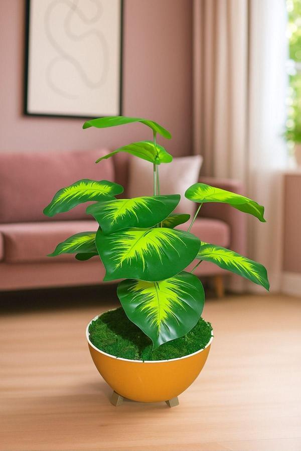 3D Home Difenbahya Yapay Çiçek 60 Cm – Dekoratif Saksılı Salon Bitkisi | Ev Ofis Için Şık Tasarım - Image 1