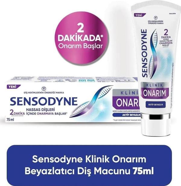 Sensodyne Klinik Onarım Aktif Beyazlık Diş Macunu 75 ml - Image 1