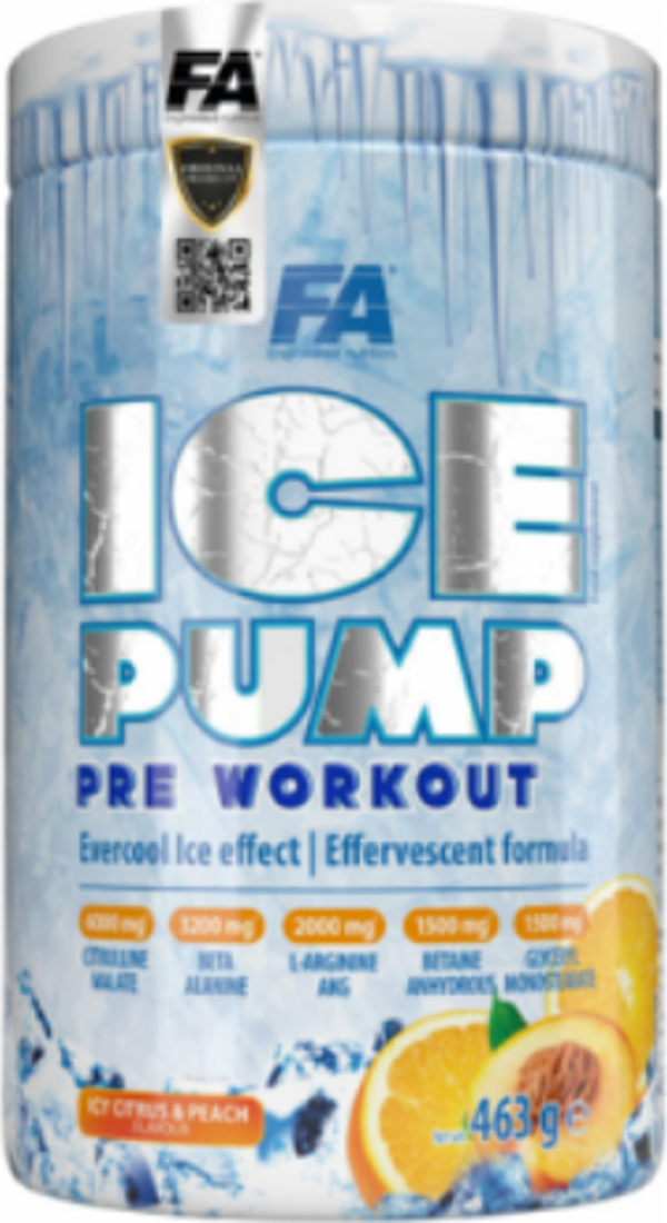 Ice Pump Pre Workout 463 gr Ice Citrus & Peach - Image 1