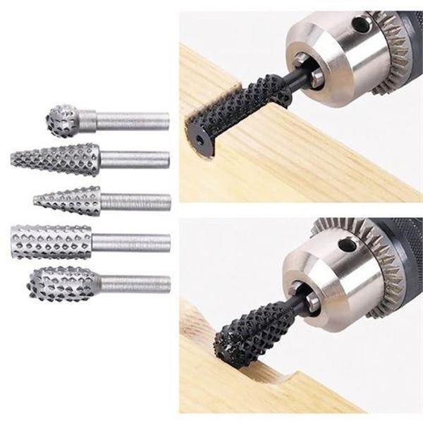  Ahşap Oyma Törpü Seti Tungsten - Image 1