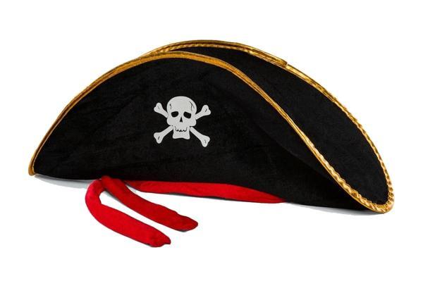 Yetişkin Boy Kadife Jack Sparrow Denizci Kaptan Jack Korsan Şapkası 50X20 CM - Image 1