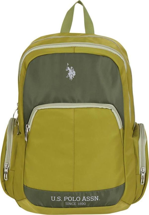 U.S. Polo Assn. Plcan24429 Çok Bölmeli Su Geçirmez Okul ve Günlük Sırt Çantası - Haki/Yeşil - Image 1