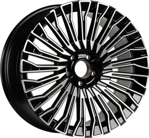 EMR-S1022-01 8.0x18" -5x112 ET38 66.6 Deep Black Diamond Gloss Jant (4 Adet) - Image 1