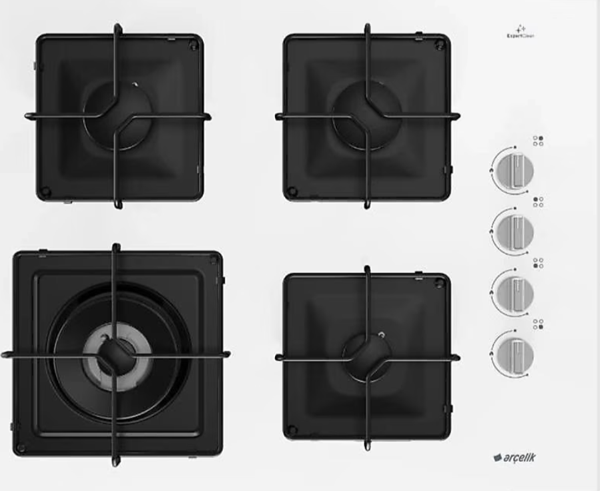 Arçelik OCD K 651 EWB Beyaz Cam Ankastre Ocak - Image 1