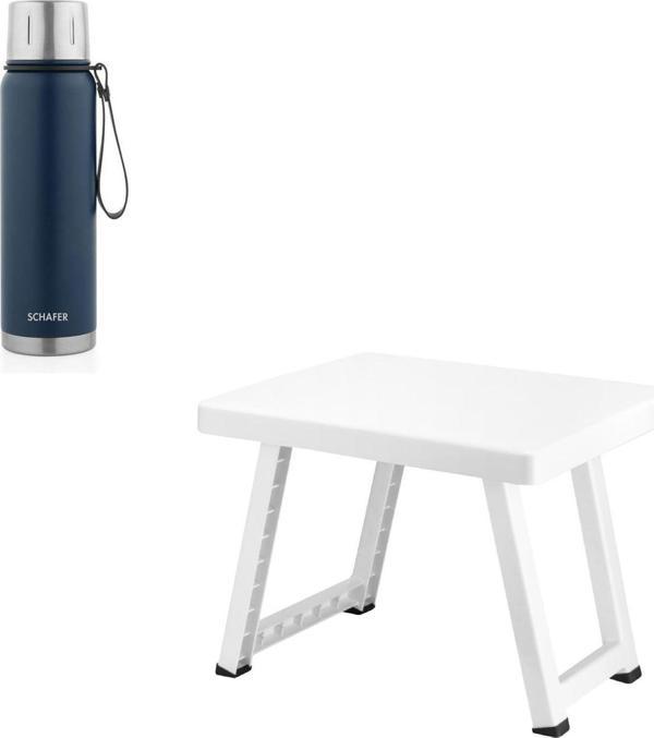 Çelik Termos 1000 ML Lacivert Renk ve Katlanır Kamp Sehpası - Image 1