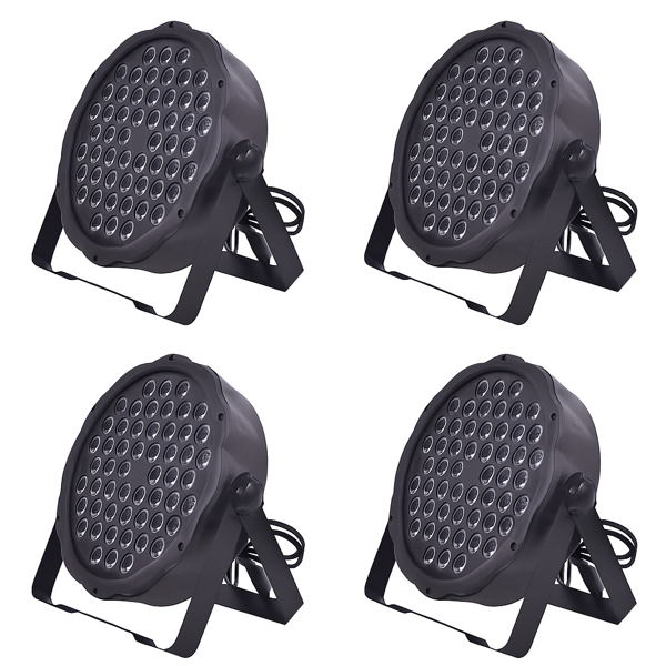 DJ PRO PAR541 54X3 WATT FULL RENKLİ FLAT LED PAR (4LÜ HAZIR PAKET) - Image 1