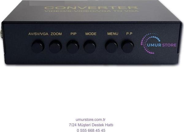 Kompozit Video & S-Video Sinyalini VGA Sinyaline Çevirici Cctv To VGA Monitor - Image 1