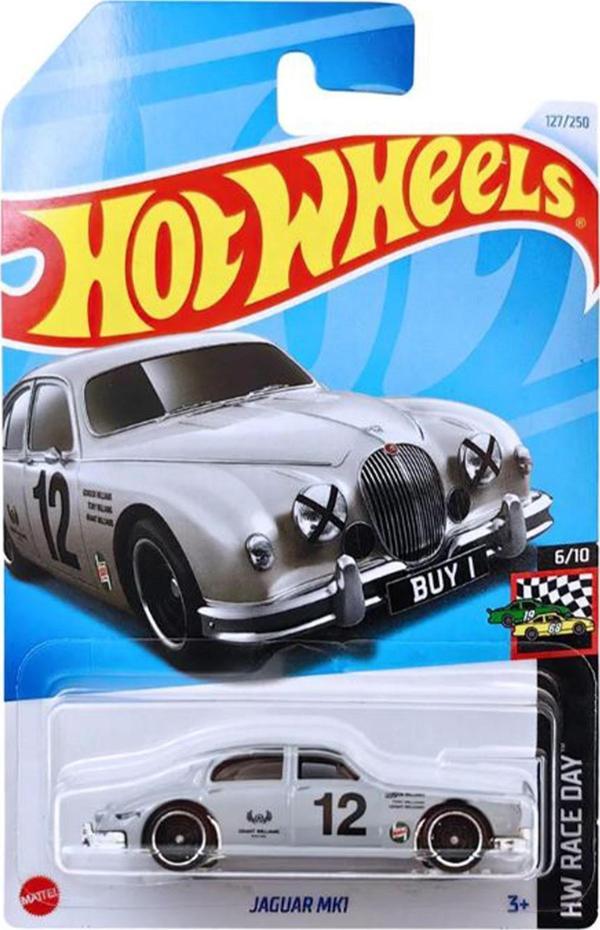 Hot Wheels - Jaguar MK1 (1/64) Gri - Yurt Dışı Uzun Kartonet - 2024 Serisi - Image 1