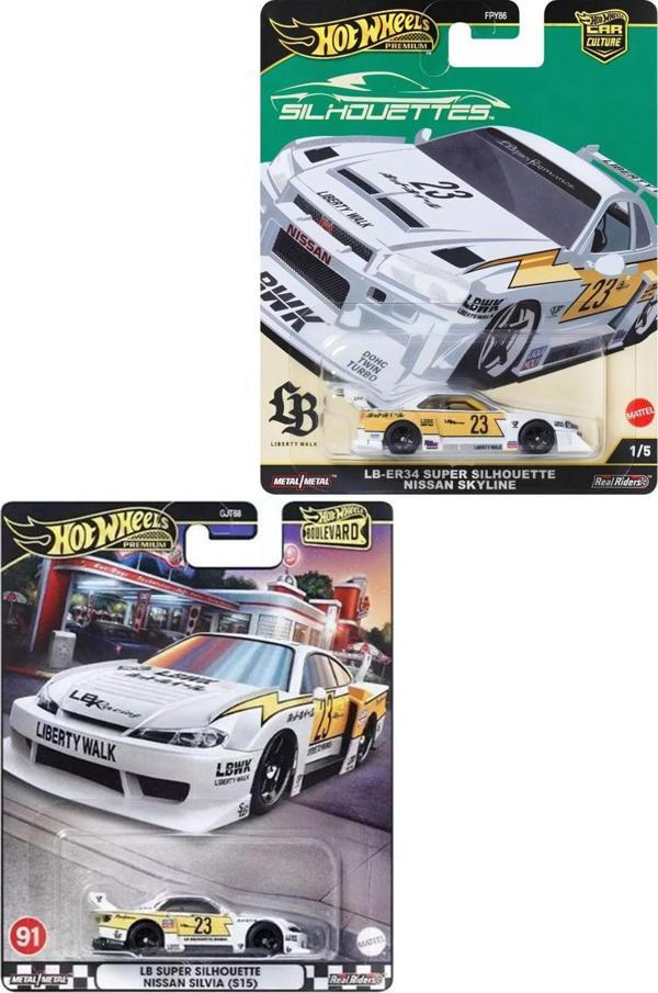 Hot Wheels Premium Super Silhouette Set - Nissan Silvia (S15) & Nissan Skyline (1/64) - Image 1