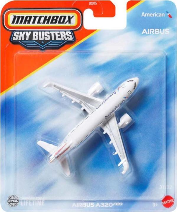 Matchbox Sky Busters - Airbus A320 Neo (1/64) American - Image 1