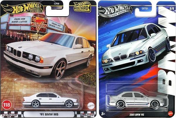 Hot Wheels 2 Araç Set - 2001 Bmw M5 & Premium '91 BMW M5 (1:64) - Image 1