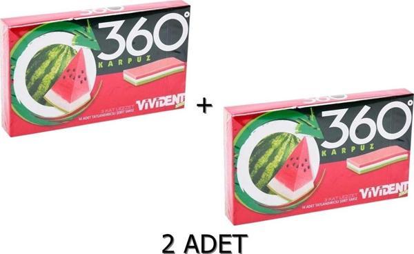 Vivident 360 Karpuz Aromalı Şekersiz-Tatlandırıcılı Şerit Sakız 33g - Image 1