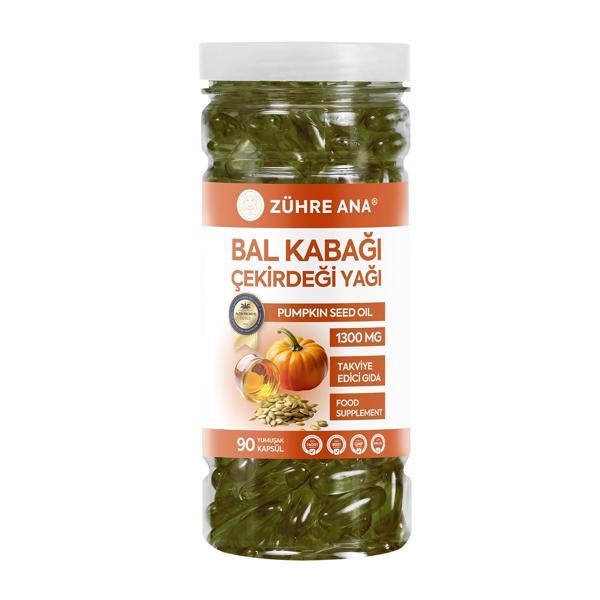 Zühre Ana Bal Kabağı Çekirdeği Yağı Softjel 90 Kapsül 1300 Mg - Image 1