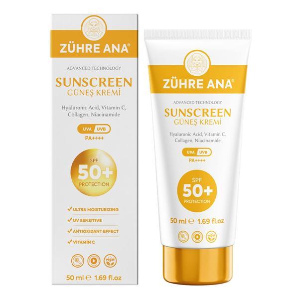 Zühre Ana Güneş Kremi Spf 50+ Uva Uvb Leke Karşıtı Yüksek Koruma Ve Nemlendirici Etkili 50 Ml - Image 1