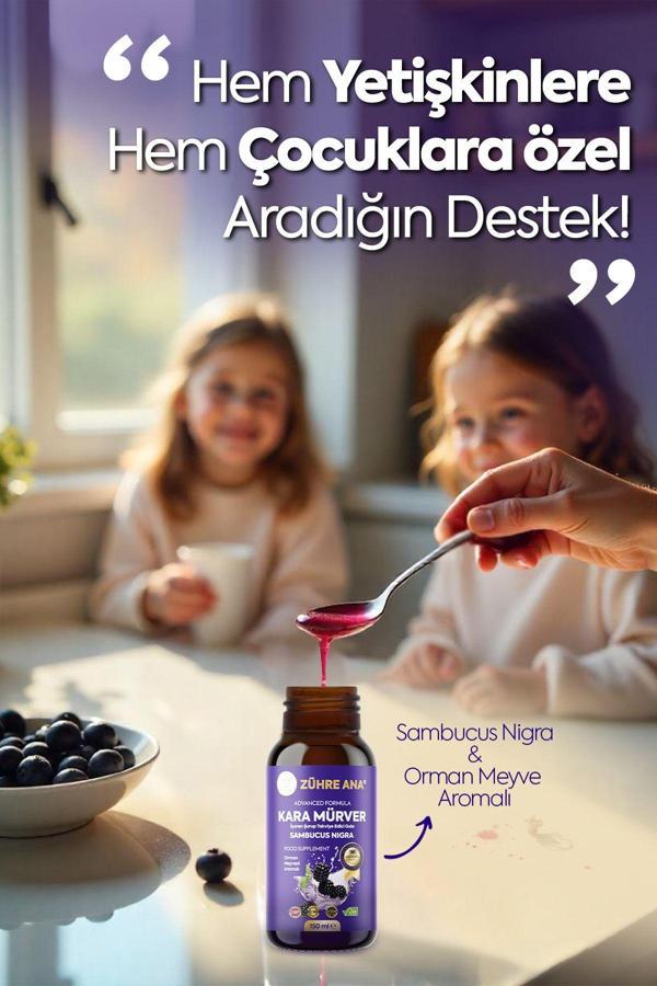 Zühre Ana Kara Mürver Sambucus Nigra İçeren Şurup 150 Ml - Image 1