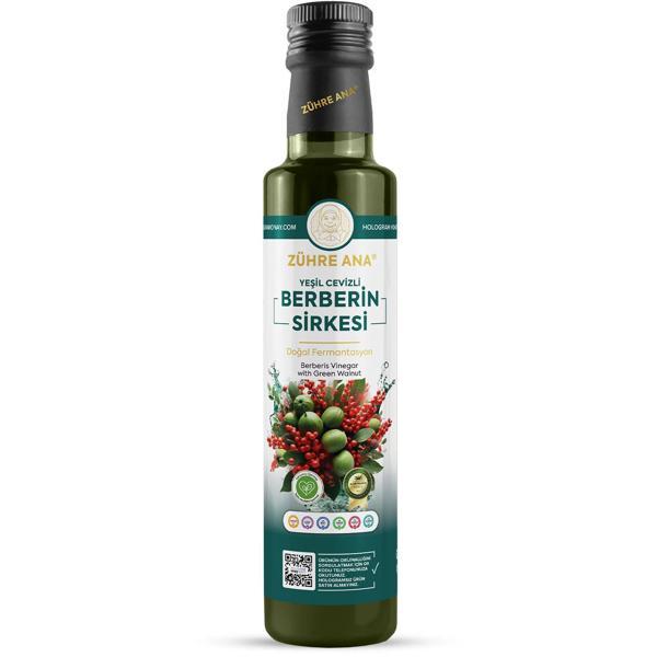 Zühre Ana Yeşil Cevizli Berberin Sirkesi Doğal Fermantasyon Berberis Vinegar With Green Walnut 500 Ml - Image 1