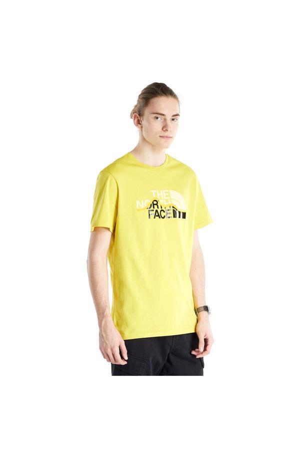 The North Face M S/S Mountain Line Tee - Eu Erkek Sarı Outdoor Tişört Nf00A3G27601 - Image 1