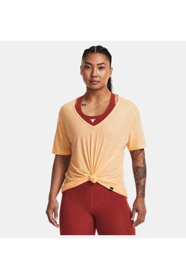 Under Armour Kadın Project Rock Completer Deep V Tişört 1380234-792 - Image 1