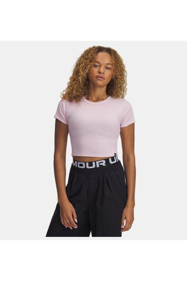 Under Armour Kadın Ua Rival Rib Baby Tee T-Shirt 6000264-647 - Image 1