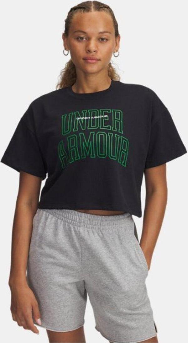 Under Armour Kadın Ua Varsity Mix Heavyweight Kısa Kollu Crop Tişört - Image 1