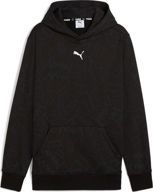 Puma 689536-01 Team Jaws Post Game Hoodie Kapüşonlu Erkek Sweatshirt Siyah - Image 1