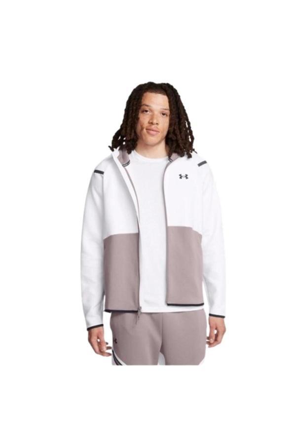 Under Armour Ua Unstoppable Flc Fz Hd Eu 1389352-015 Erkek Gri Sweatshirt - Image 1