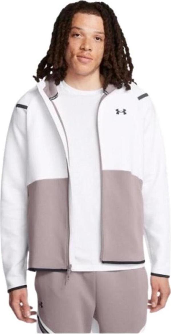 Under Armour Ua Unstoppable Flc Fz Hd Eu 1389352-015 Erkek Gri Sweatshirt - Image 1