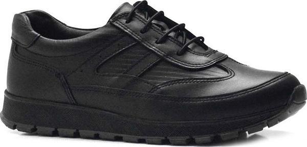 Rakerplus Hakiki Deri Siyah Bağcıklı Erkek Genç Spor Okul Ayakkabı - Image 1