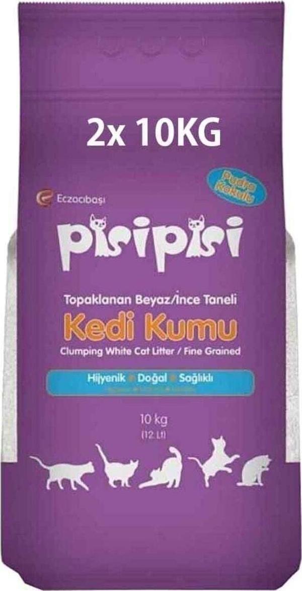 Pisi Pisi Kedi Kumu 10kg+10kg Pudra Kokulu - Image 1