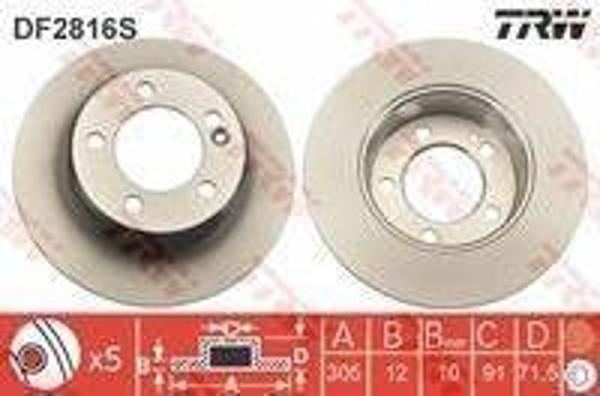 FREN DİSKİ ARKA (ADET) MASTER III 20102.3DCI-MOVANO B 20102.3CDTI(305x12x91x71.5x5D)(ÇİFT TEKER) - Image 1
