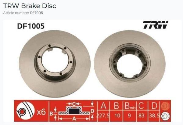 ÖN FREN AYNASI R12 -TOROS R5 (75/85) (228x10x6DL) - Image 1