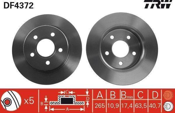 ARKA FREN DISK AYNASI FOCUS II 04 C MAX 071.6TI 16V 1.6TDCI 1.8 MAZDA III 03OLCU (265×11×5 BIJON) - Image 1