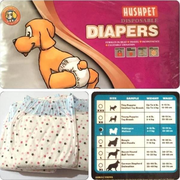 Diapers Hushpet XS Irklar İçin Özel Çiş Bezi 12 Adet - Image 1