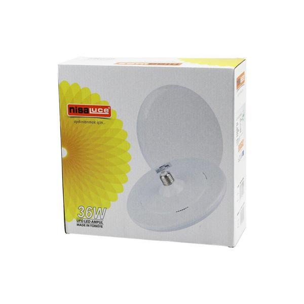 NİSALUCE EAMP-063/KB 36W E27 UFO TİPİ LED LAMBA AMPUL KRİSTAL DESENLİ MİKA PLS.KAPAK 6400K - 3240LÜMEN (4401) - Image 1