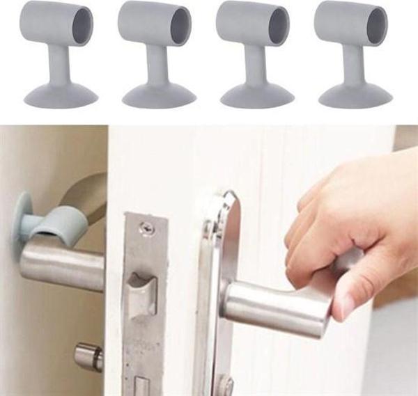 4 Adet Çok Amaçlı Vakumlu Kapı Stoperi,Kablo Organizeri,Telefon Sabitleyici (4401) - Image 1