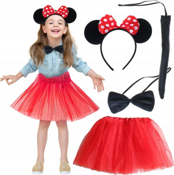 Minnie Mouse Kostüm Seti Etek Taç Kuyruk Papyon Gösteri Seti (4401) - Image 1