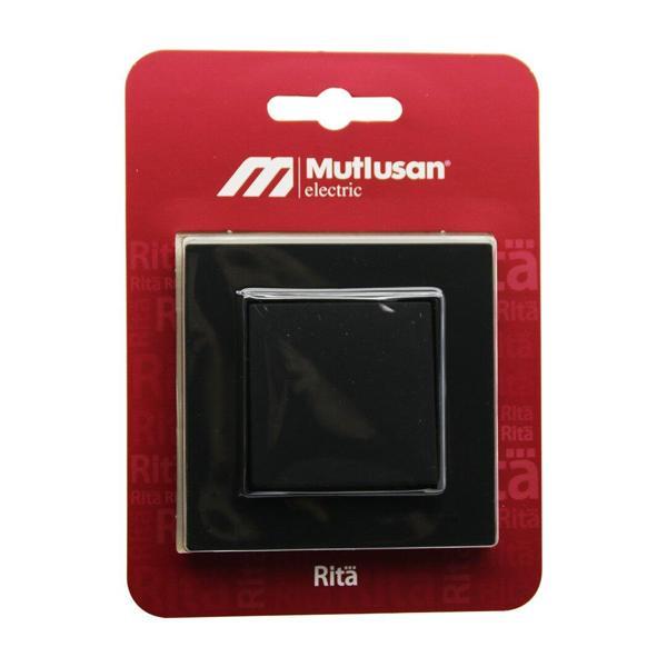 MUTLUSAN RİTA-2220 401 0284BBLİSTERLİ - KARTLI SİYAH - TEKLİ ANAHTAR VİDALI - ÇERÇEVELİ (4401) - Image 1