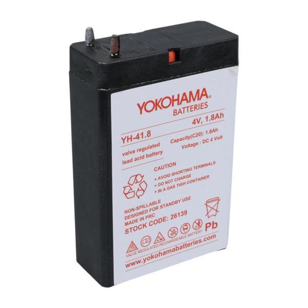 YOKOHAMA YH-41.8 4 VOLT - 1.8 AMPER KURU AKÜ (50 X 76 X 22 MM) (4401) - Image 1