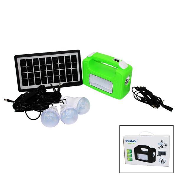 SOLAR SEYYAR PANELLİ - FİŞ ŞARJLI 2İN1 YATAY - OVAL MODEL EL FENERİ  - 3 PARÇA  AMPUL KABLOLU - POWERBANK (4401) - Image 1