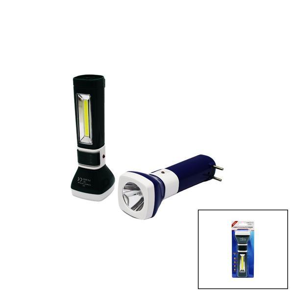 2IN1 1W + COB LED FİŞ ŞARJLI EL FENERİ (4401) - Image 1
