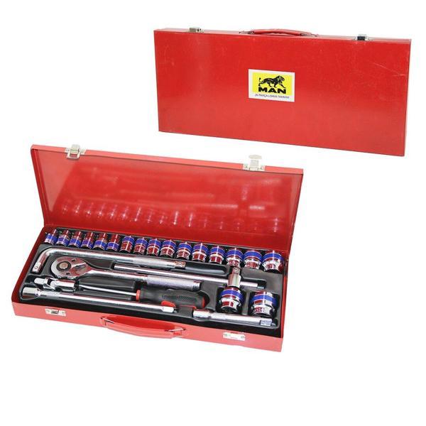 26PCS LOKMA SETİ 8--32MMCIRCIR - -T- - -L- - DÜZ KOLSOKET - ADAPTÖR - EVRENSEL BAĞLANTI - T.VİDAMETAL ÇANTALI (4401) - Image 1