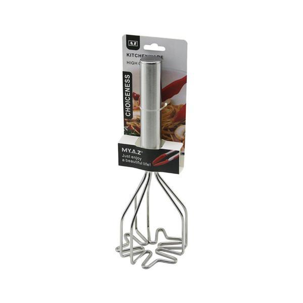 PASLANMAZ ÇELİK  PATATES EZİCİ  KALP ŞEKİL   METAL SAPLI   25.5CM (4401) - Image 1