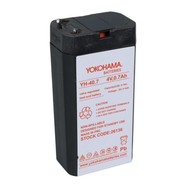 YOKOHAMA YH-40.7 4 VOLT - 0.7 AMPER KURU AKÜ (34X22X64 MM) (4401) - Image 1