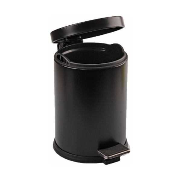 5LT SİYAH PEDALLI METAL ÇÖP KOVASI (4401) - Image 1