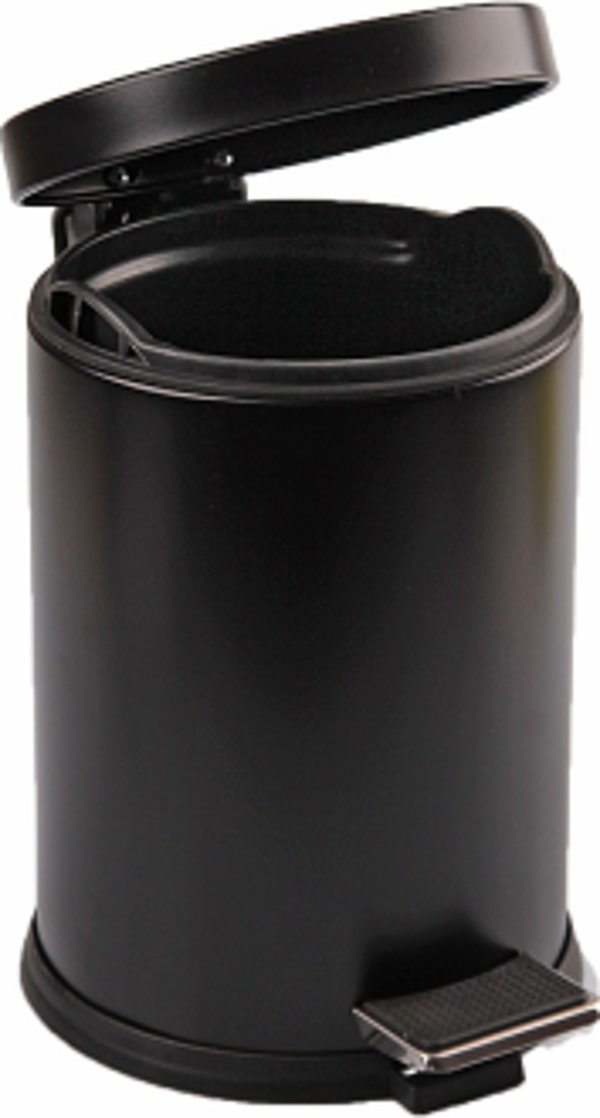 5LT SİYAH PEDALLI METAL ÇÖP KOVASI (4401) - Image 1