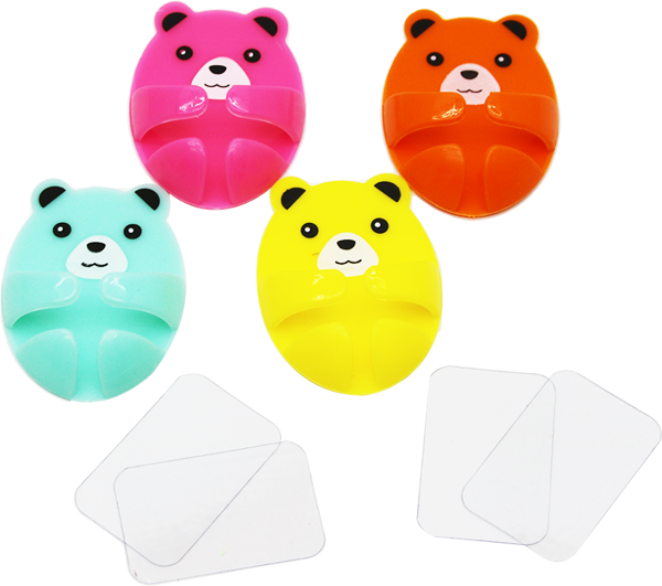 4 PARÇA  RENKLİ BÜYÜK AYICIK KABLO TUTACAK (4401) - Image 1