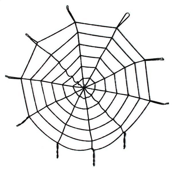 Halloween Cadılar Bayramı Örümcek Ağ Dekor Siyah 1.5 Metre (4401) - Image 1