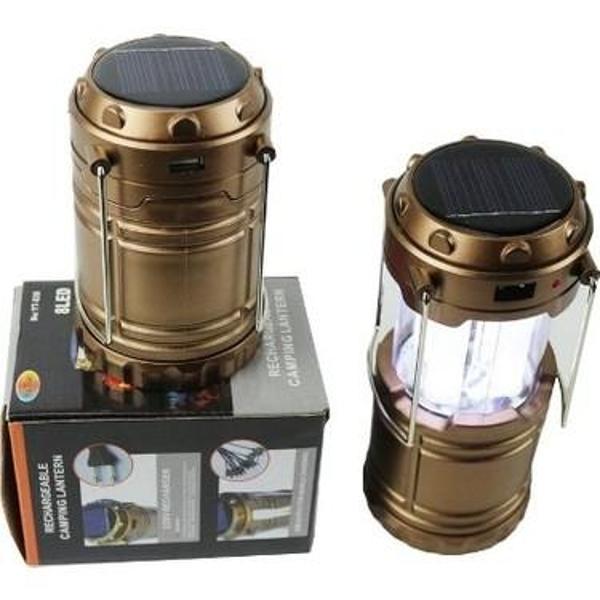 Avcı Feneri Kamp Lambası Şarjlı USB Girişi Solar (4401) - Image 1