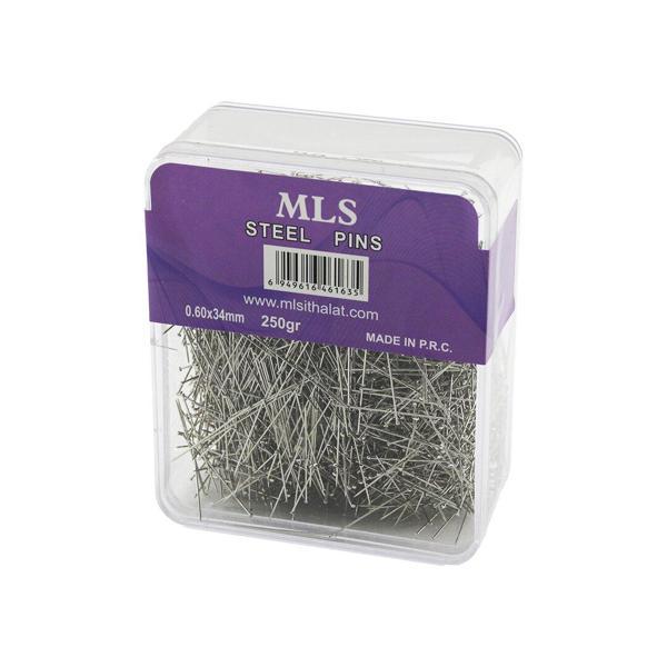 TOPLU İĞNE  0.60X34MM   250GR   ŞEFFAF MİKA KRİSTAL PLS.KUTULU AMBALAJ (4401) - Image 1