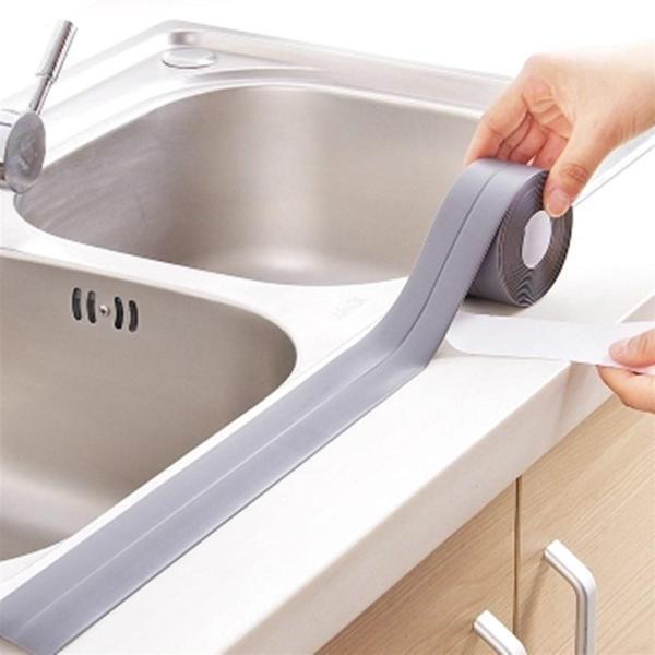 Gri Su Sızdırmaz Banyo Mutfak Lavabo Küvet İzolasyon Şerit Bant (4401) - Image 1